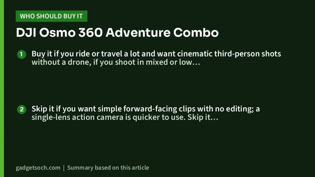Who should buy the DJI Osmo 360
