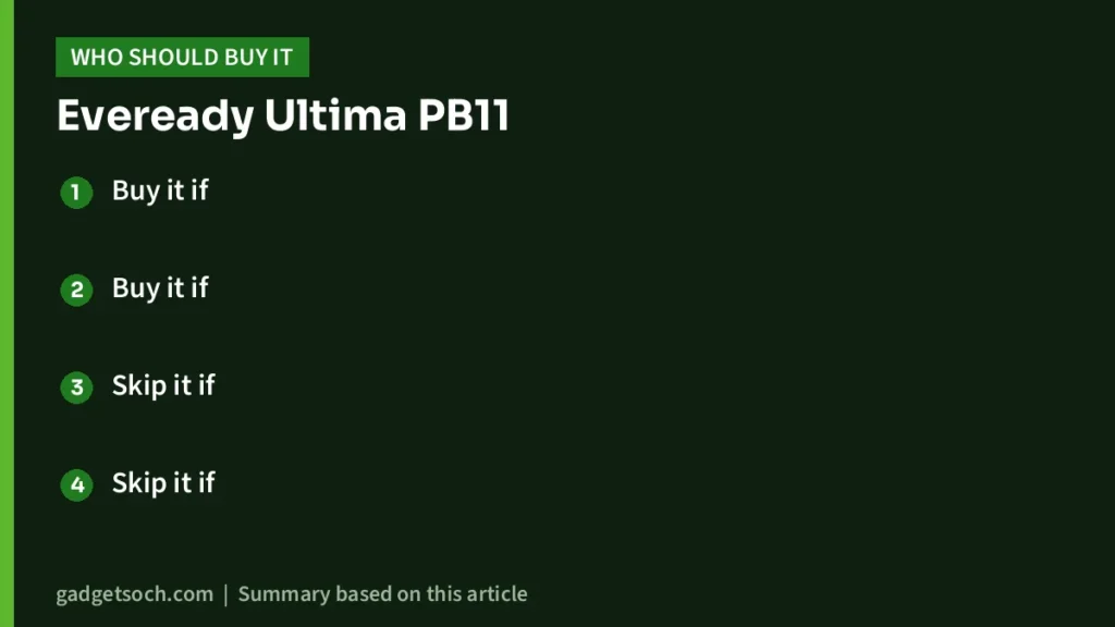 Who should buy the PB11