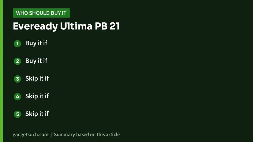 Who should buy the PB21
