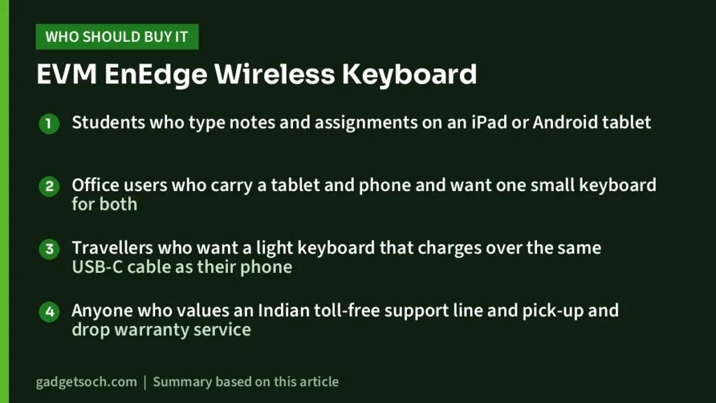 Who should buy the EnEdge Wireless Keyboard