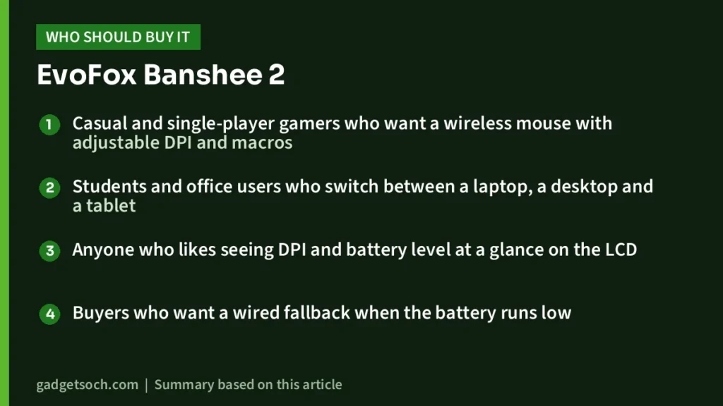 Who should buy the EvoFox Banshee 2