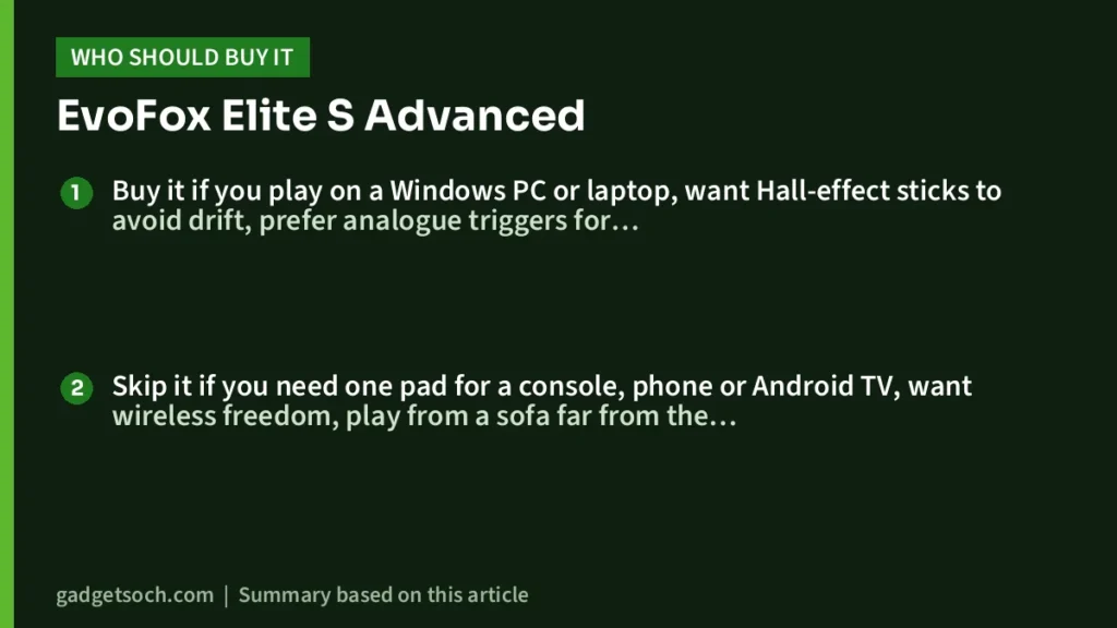 Who should buy the EvoFox Elite S Advanced