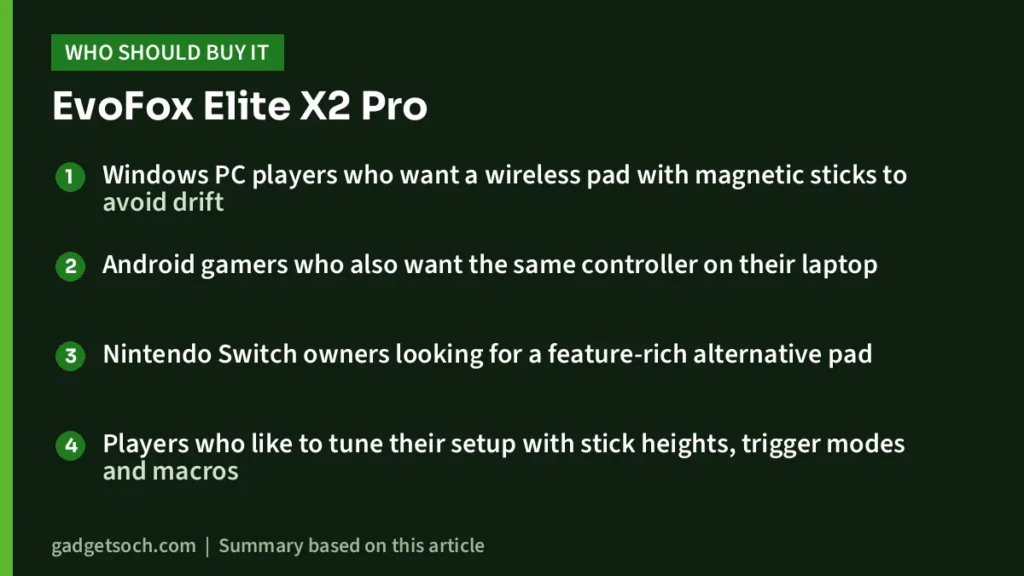 Who should buy the EvoFox Elite X2 Pro
