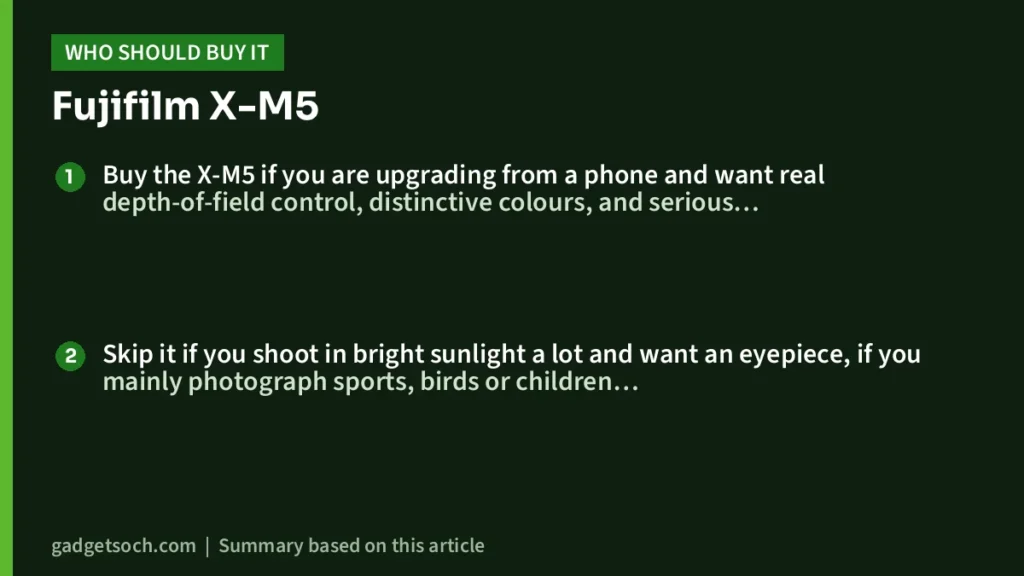 Who should buy the Fujifilm X-M5