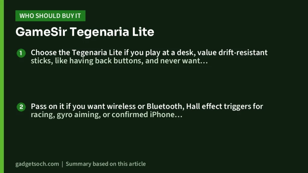 Who should buy the GameSir Tegenaria Lite