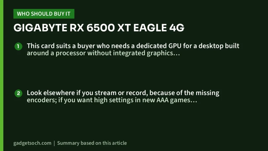 Who should buy the RX 6500 XT
