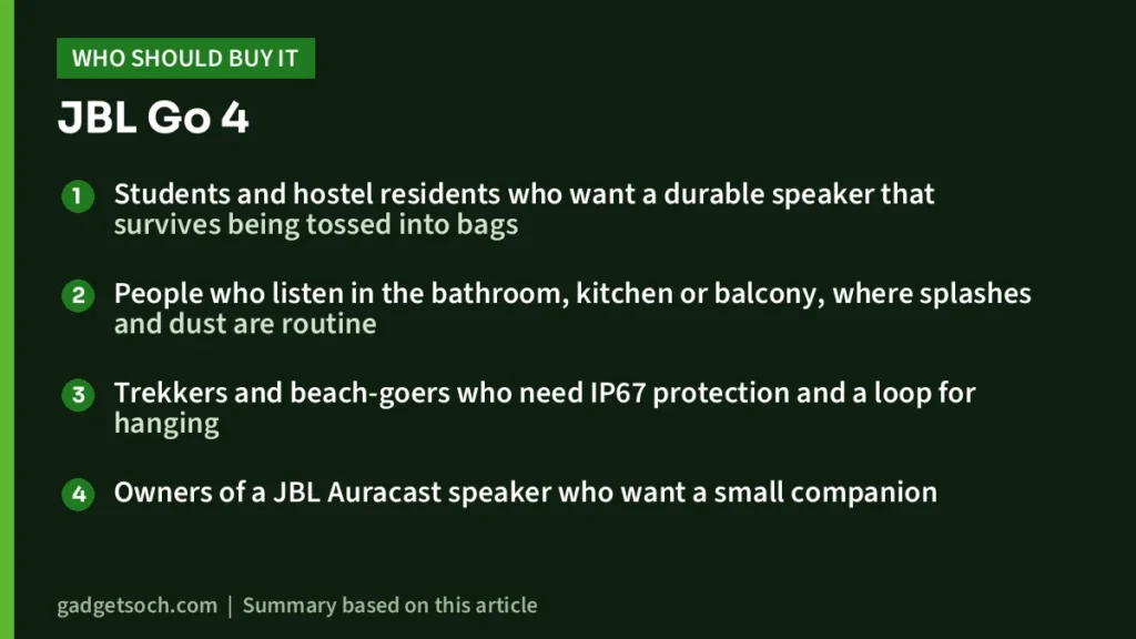 Who should buy the JBL Go 4