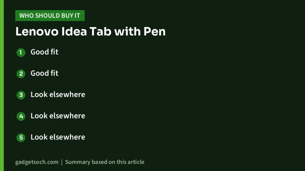 Who should buy the Lenovo Idea Tab