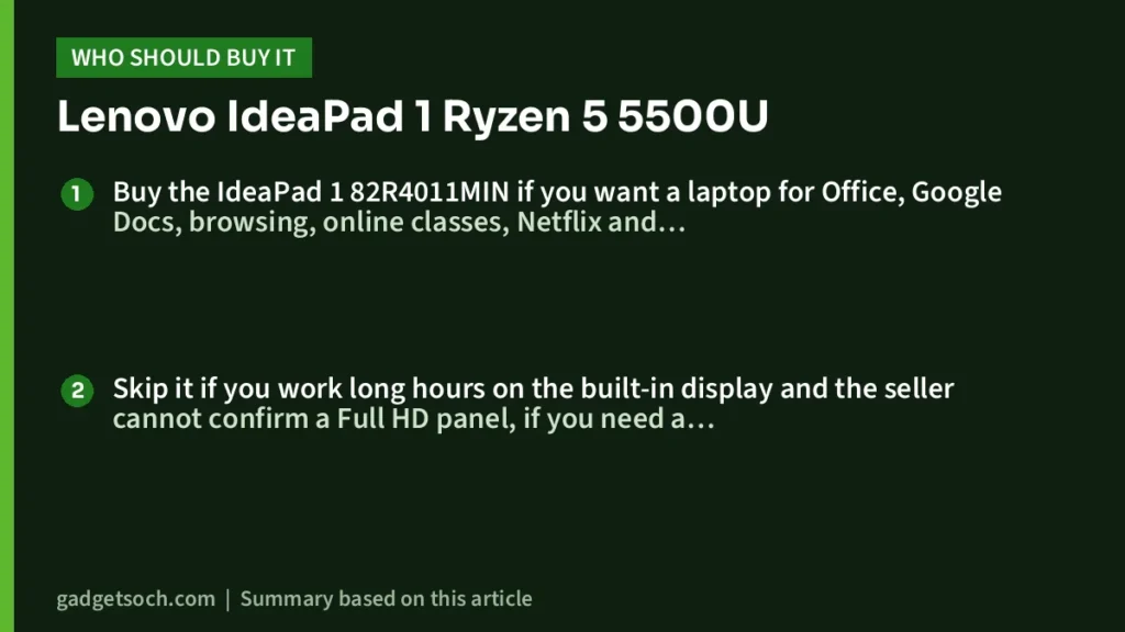 Who should buy the IdeaPad 1