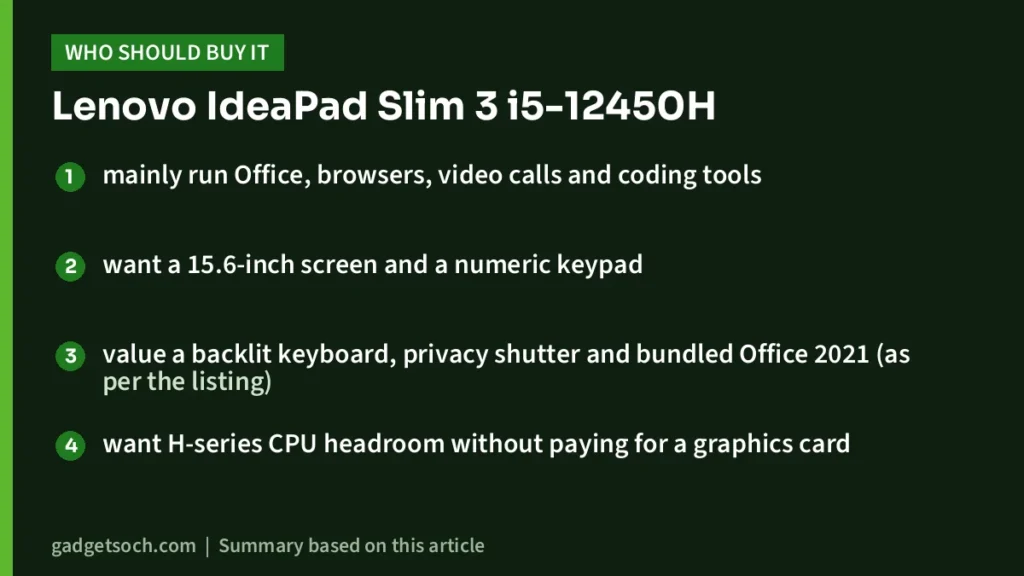 Who should buy the Lenovo IdeaPad Slim 3