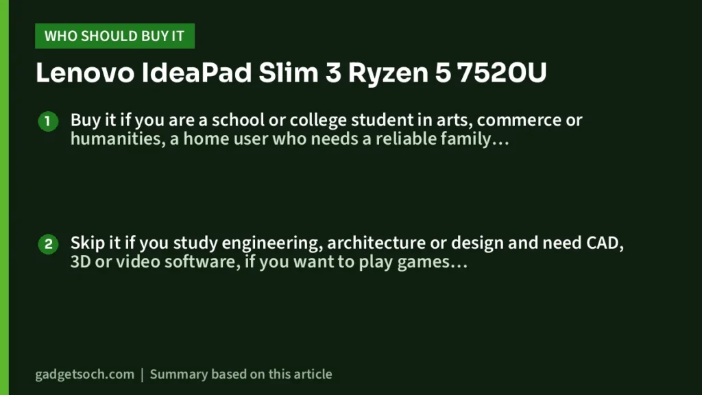 Who should buy the IdeaPad Slim 3