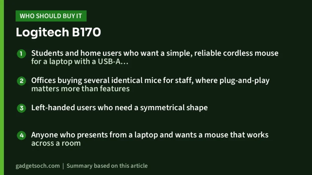 Who should buy the Logitech B170