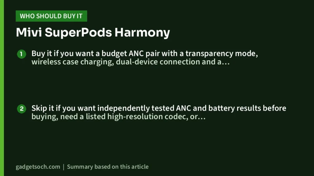 Who should buy the Mivi SuperPods Harmony