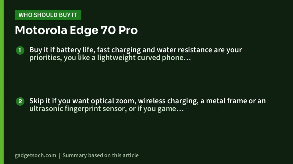 Who should buy the Edge 70 Pro