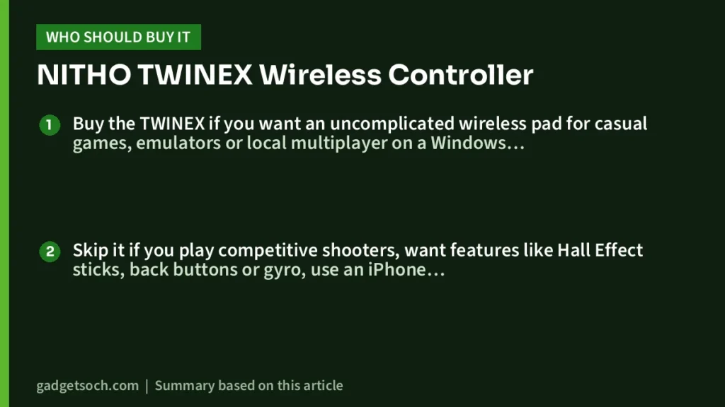 Who should buy the NITHO TWINEX