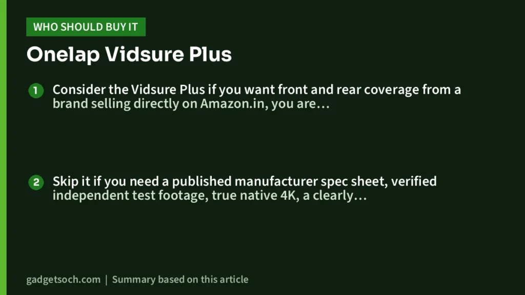 Who should buy the Onelap Vidsure Plus