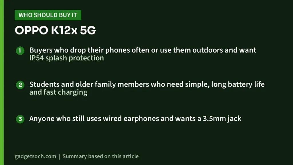 Who should buy the OPPO K12x 5G