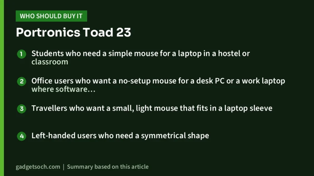 Who should buy the Portronics Toad 23
