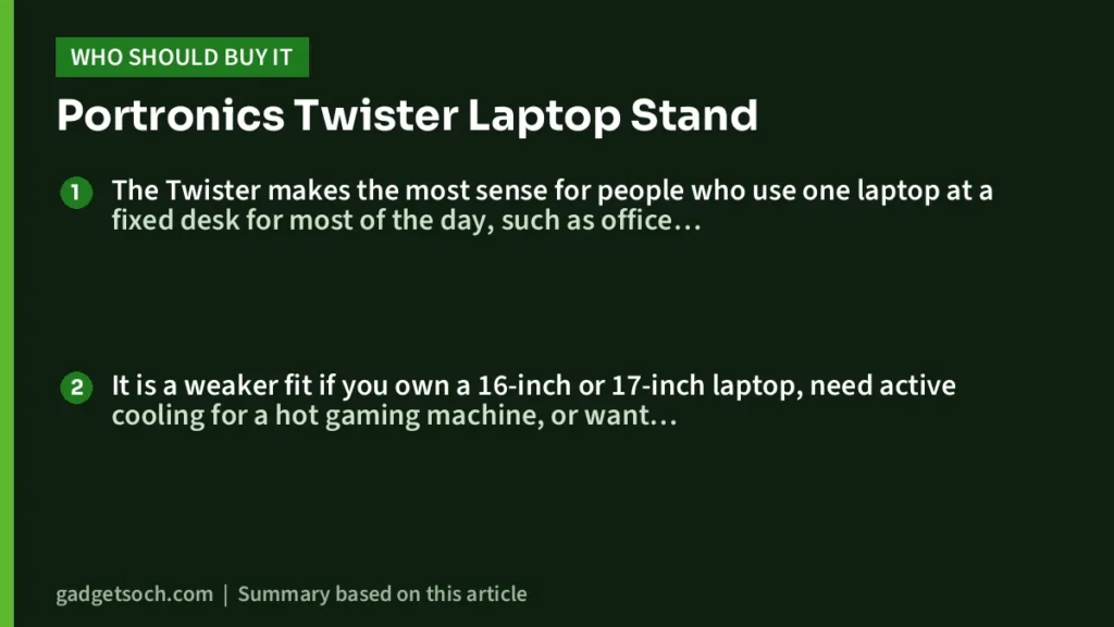 Who should buy the Portronics Twister