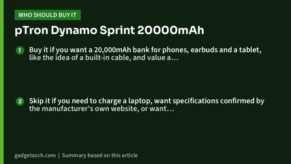 Who should buy the pTron Dynamo Sprint