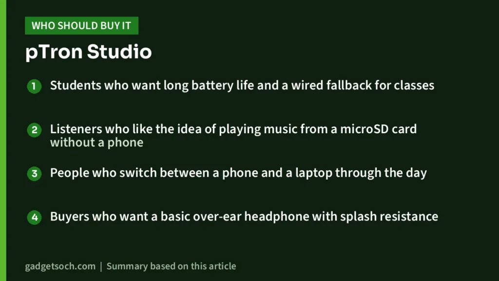 Who should buy the pTron Studio