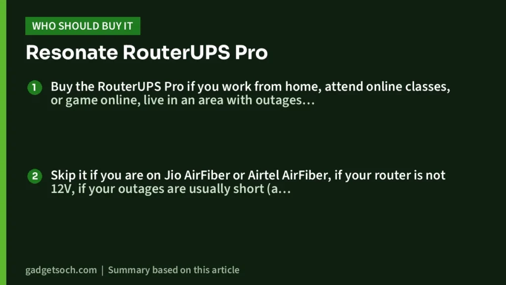 Who should buy the RouterUPS Pro