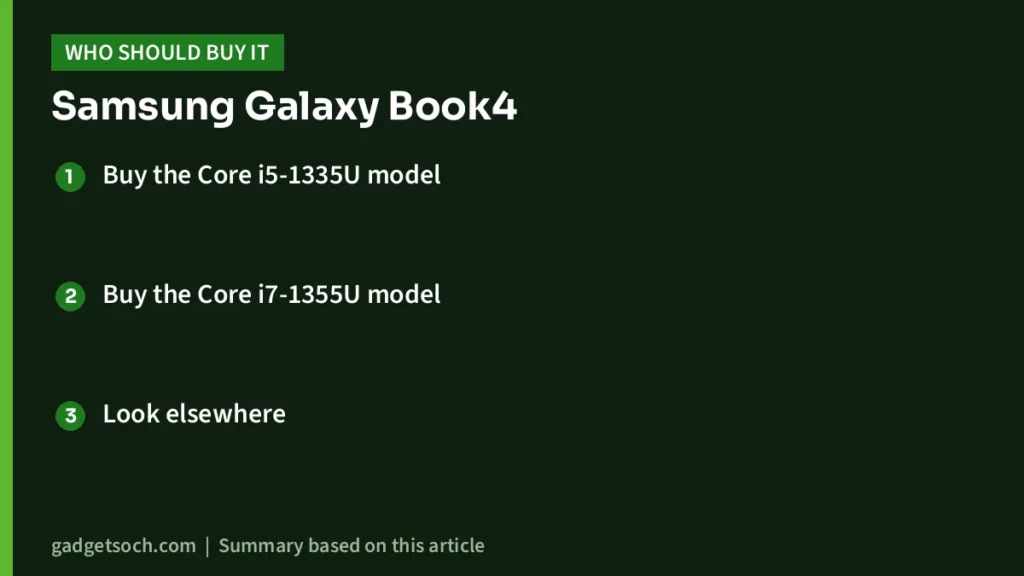Who should buy the Galaxy Book4