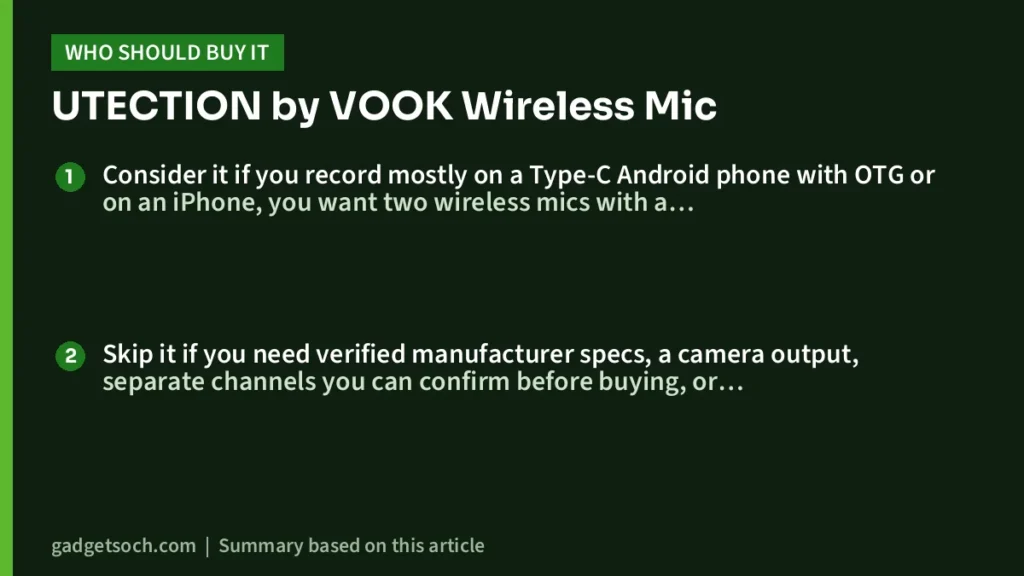 Who should buy the VOOK Wireless Mic