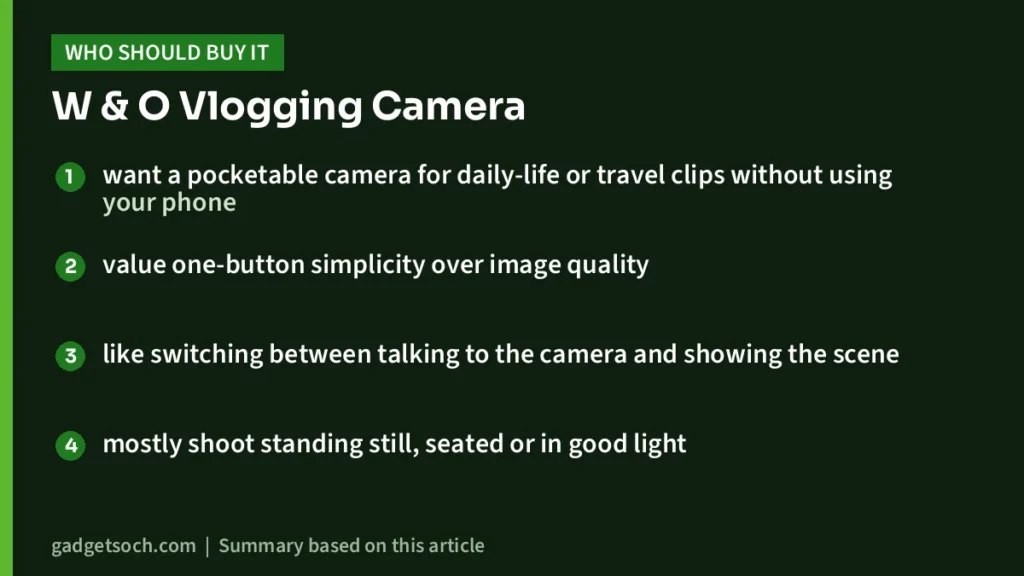 Who should buy the Vlogging Camera
