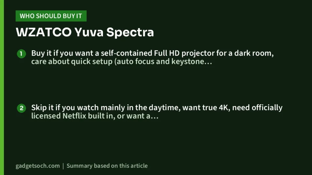 Who should buy the WZATCO Yuva Spectra