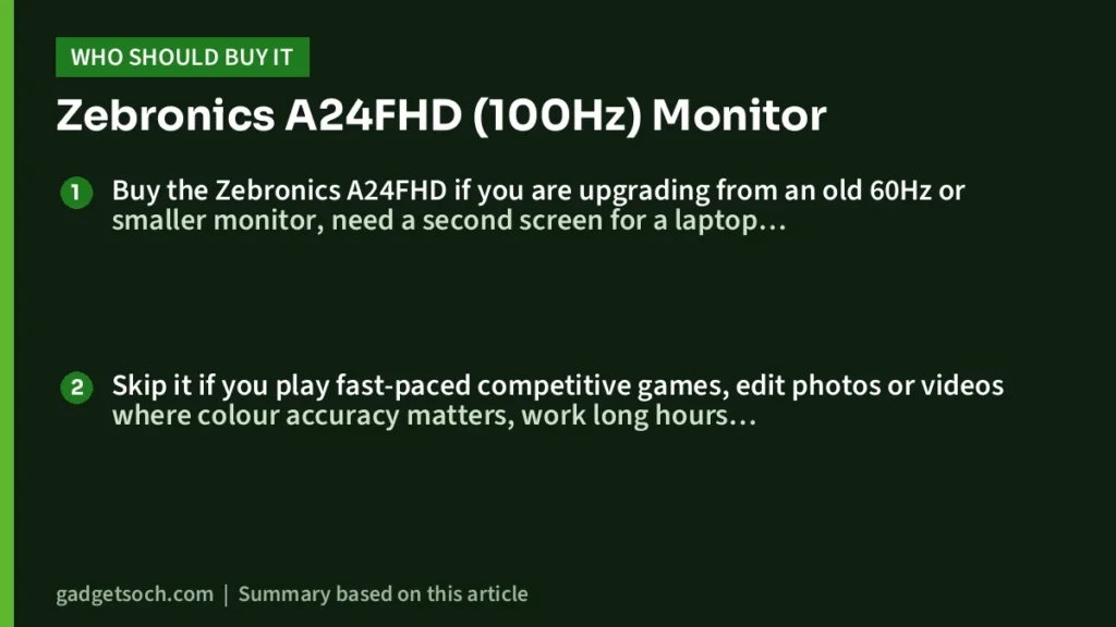 Who should buy the Zebronics A24FHD