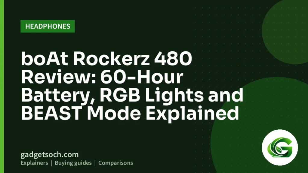 Cover graphic: boAt Rockerz 480 Review: 60-Hour Battery, RGB Lights and BEAST Mode Explained