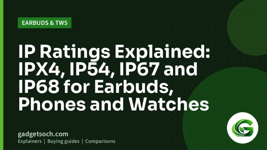 Cover graphic: IP Ratings Explained: IPX4, IP54, IP67 and IP68 for Earbuds, Phones and Watches