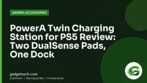 Cover graphic: PowerA Twin Charging Station for PS5 Review: Two DualSense Pads, One Dock