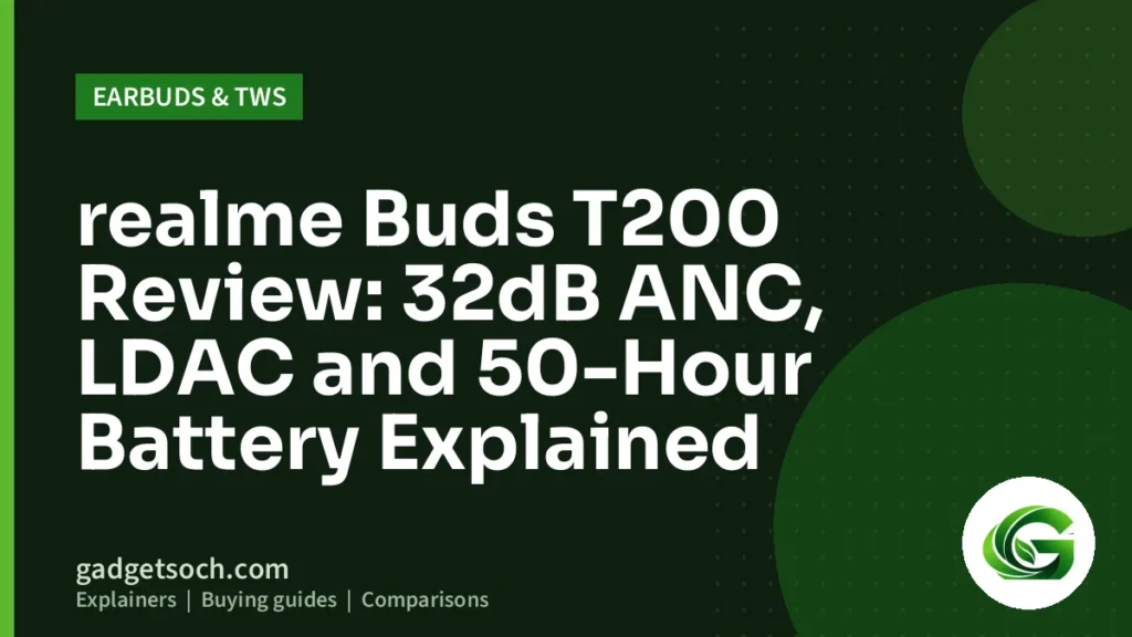 Cover graphic: realme Buds T200 Review: 32dB ANC, LDAC and 50-Hour Battery Explained