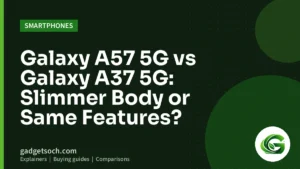 Cover graphic: Galaxy A57 5G vs Galaxy A37 5G: Slimmer Body or Same Features?